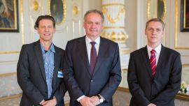 Harald Weilnböck discusses prevention work with Slovak President Andrej Kiska